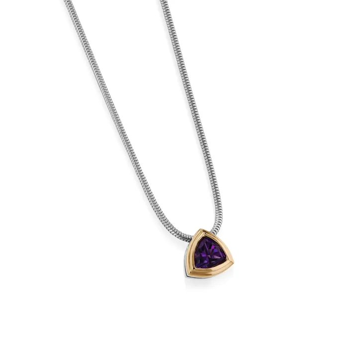 John Atencio Necklaces Arrivo Trillion Solitaire Pendant Necklace