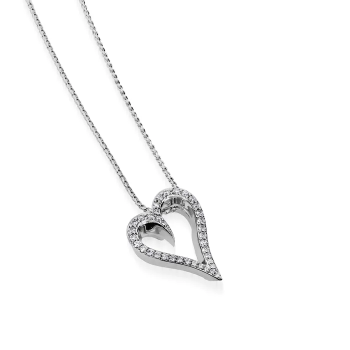 John Atencio Necklaces Prelude Diamond Heart Medallion Pendant