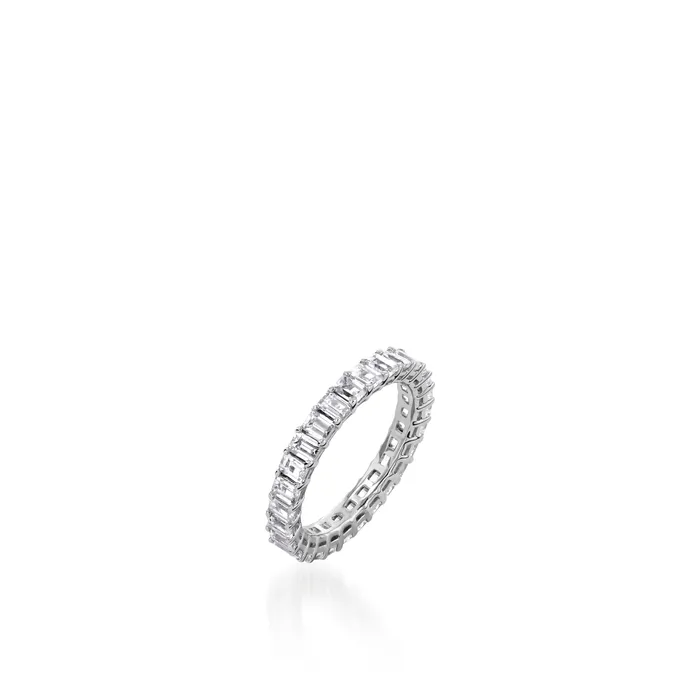 John Atencio Rings 25Carat EmeraldCut Natural Diamond Eternity Band