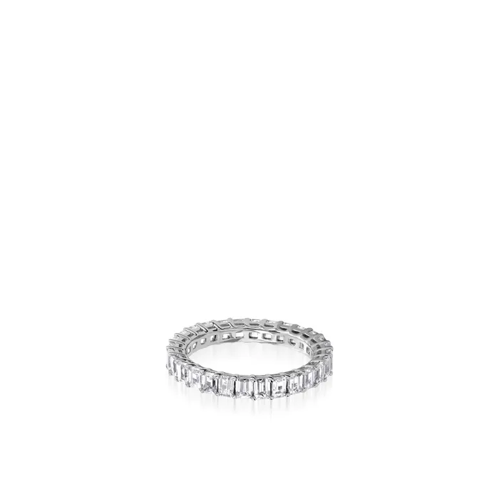 John Atencio Rings 25Carat EmeraldCut Natural Diamond Eternity Band