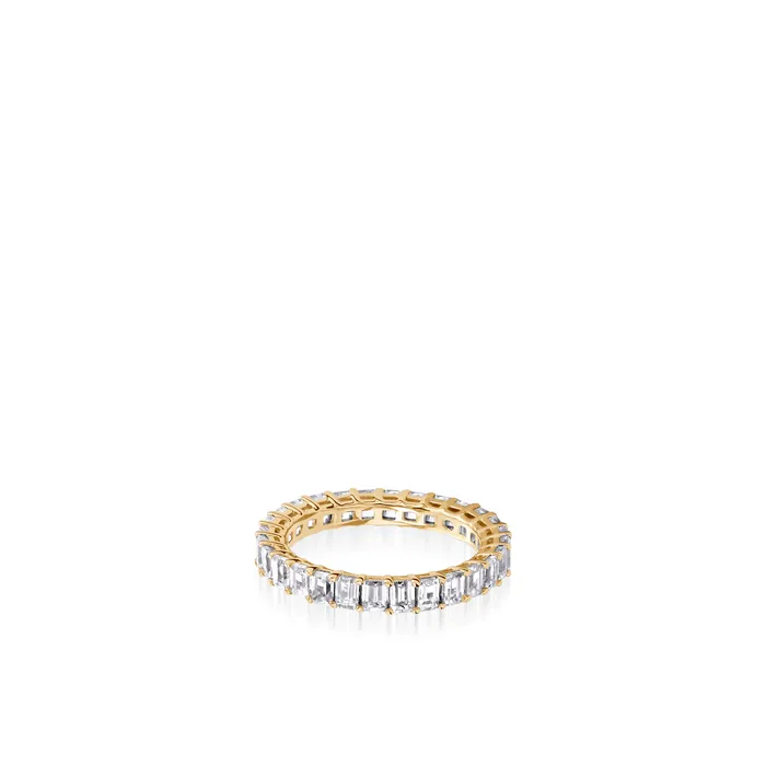 John Atencio Rings 25Carat EmeraldCut Natural Diamond Eternity Band