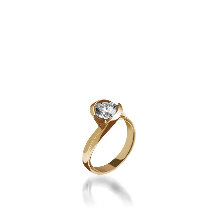 John Atencio Rings Apropos Yellow Gold Engagement Ring