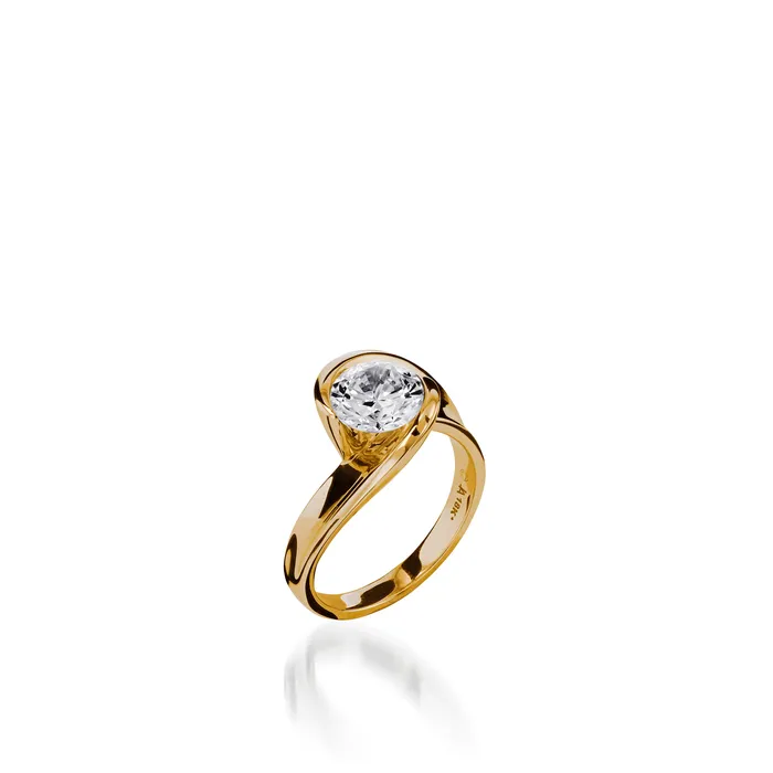 John Atencio Rings Apropos Yellow Gold Engagement Ring