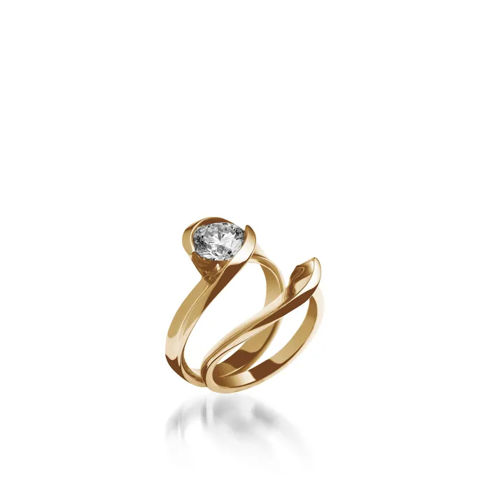 John Atencio Rings Apropos Yellow Gold Engagement Ring
