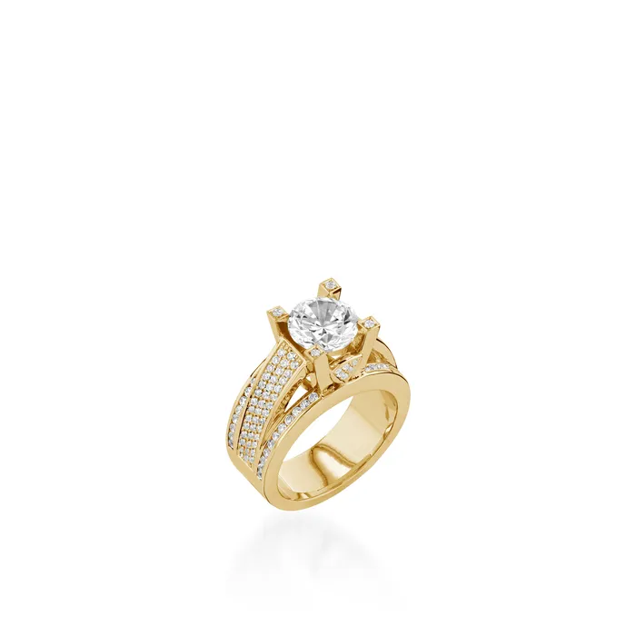 John Atencio Rings Frida Elite Yellow Gold Diamond Ring