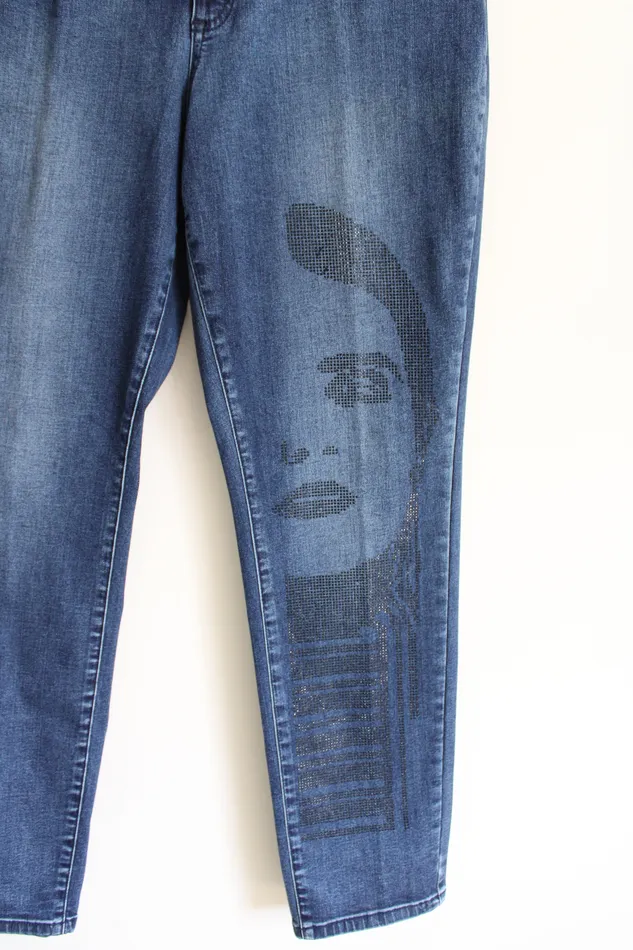 Joseph Ribkoff Earrings Joseph Ribkoff Studded Face Jeans 16