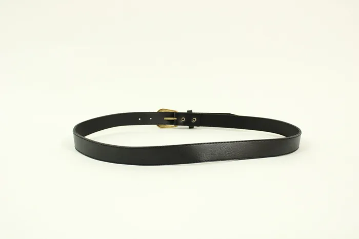 Jubilee Thrift Earrings Faux Leather Gold Buckle Belt 3136