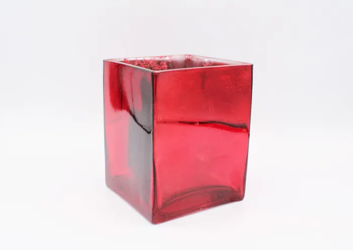 Jubilee Thrift Earrings Red Square Vase