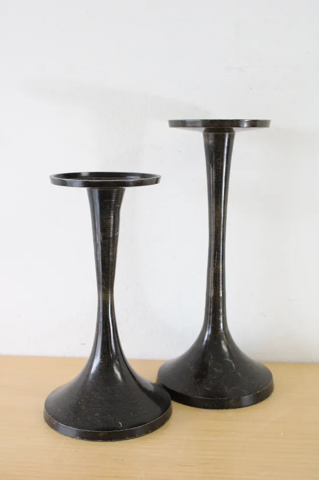 Jubilee Thrift Earrings Tall Rustic Pillar Candle Holders