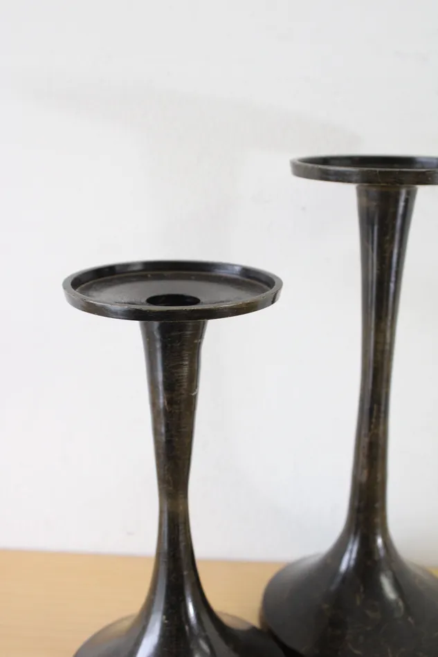 Jubilee Thrift Earrings Tall Rustic Pillar Candle Holders