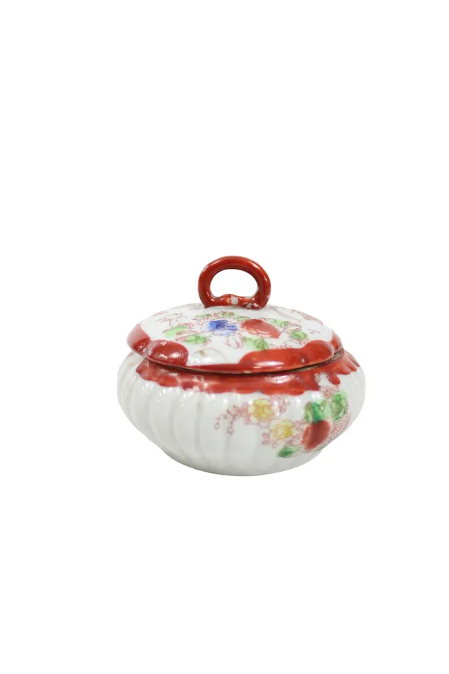 Jubilee Thrift Earrings Vintage Painted Geisha SaltSugar Dish