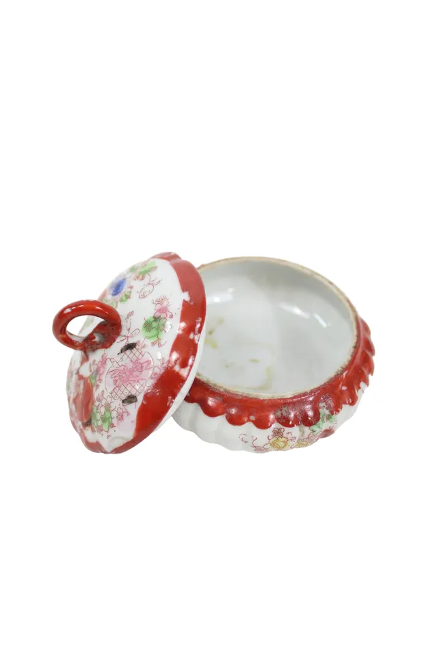 Jubilee Thrift Earrings Vintage Painted Geisha SaltSugar Dish