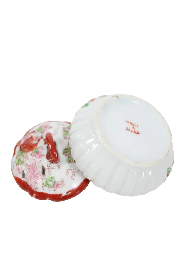 Jubilee Thrift Earrings Vintage Painted Geisha SaltSugar Dish