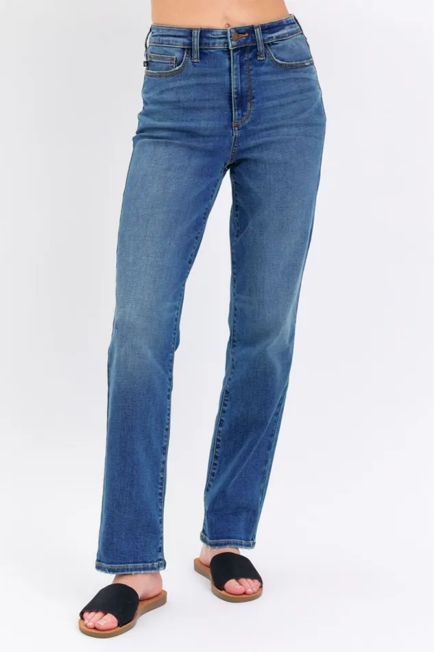 JUDY BLUE HIGH WAIST STRAIGHT FIT JEAN DARK STONE JUDY BLUE Rings