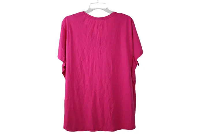 Just My Size Earrings Just My Size Pink Tee 4X