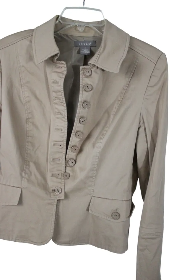 Kenar Earrings Kenar Tan Jacket 8