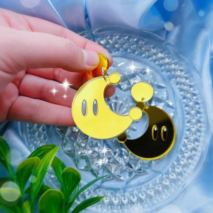 KGF Jewelry Earrings Power Moon Acrylic Earrings Keychains Pins KGF Jewelry Earrings Power Moon Acrylic Earrings Keychains Pins