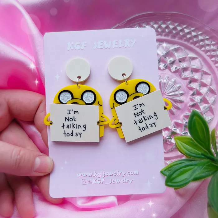 KGF Jewelry Jakes Sign Acrylic Earrings Keychain Pin Earrings