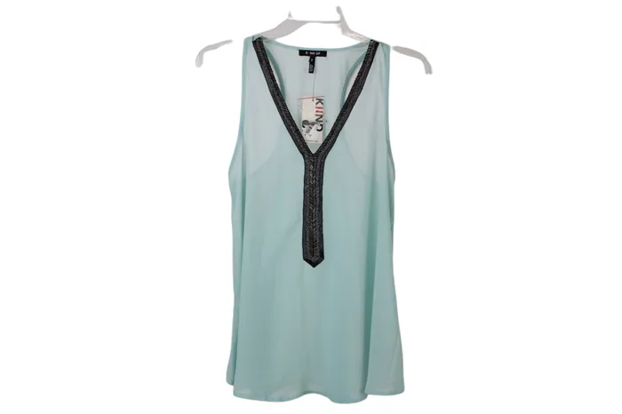 KIIND OF Rings NEW KIIND OF Blue Tank Top S