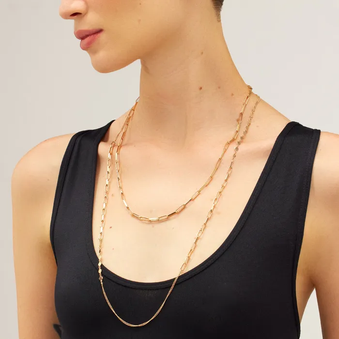 Kismet by Milka Necklaces Rectangle Chain Necklace