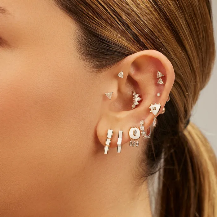 Kismet By Milka Triangle Duo Piercing Earrings