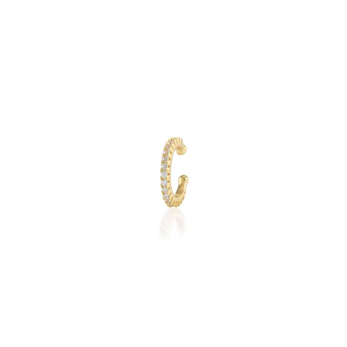 Kris Nations Earrings Round Crystal Ear Cuff