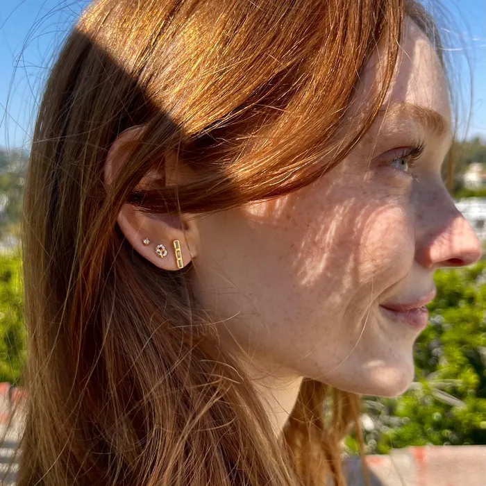 Kris Nations Earrings Tiny Pretzel Crystal Stud Earrings Kris Nations Earrings Tiny Pretzel Crystal Stud Earrings