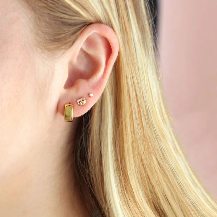 Kris Nations Earrings Tiny Pretzel Crystal Stud Earrings Kris Nations Earrings Tiny Pretzel Crystal Stud Earrings