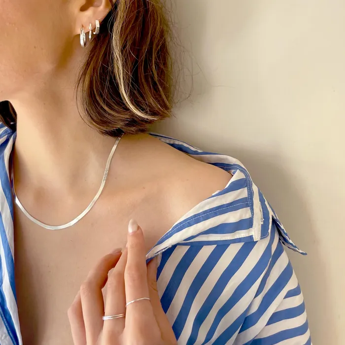 Kris Nations Necklaces Herringbone Chain Necklace Kris Nations Necklaces Herringbone Chain Necklace