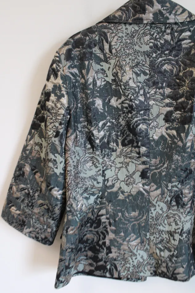 Lafayette 148 New York Helena Brocade Green Gray Floral Blazer Jacket 10 Lafayette 148 Rings