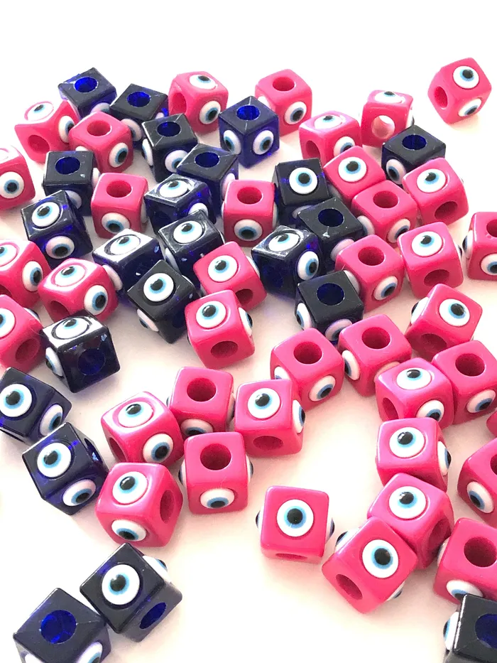 Large Hole Evil Eye Resin Beads 15mm Beads 7mm Hole 5 Beads in a Pack Peppy Beads Necklaces Large Hole Evil Eye Resin Beads 15mm Beads 7mm Hole 5 Beads in a Pack Peppy Beads Necklaces