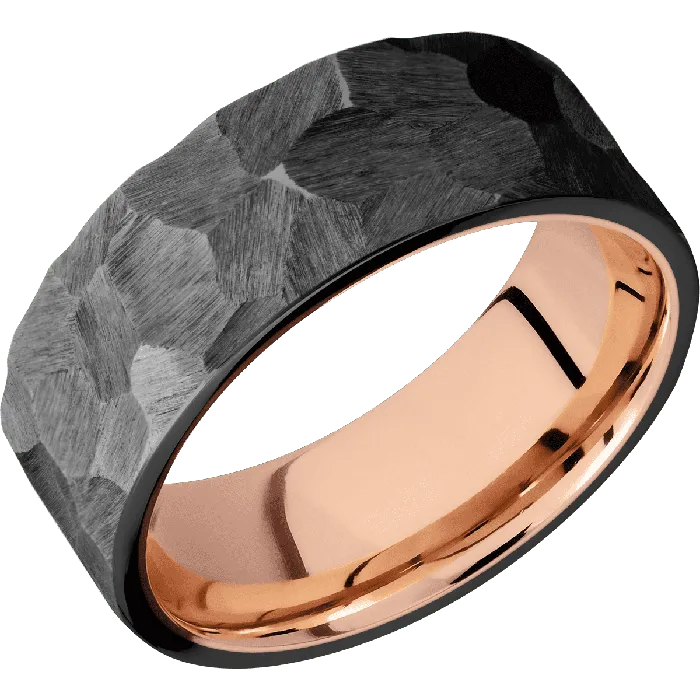 Lashbrook Earrings Zirconium Rock Finish 14K Rose Gold