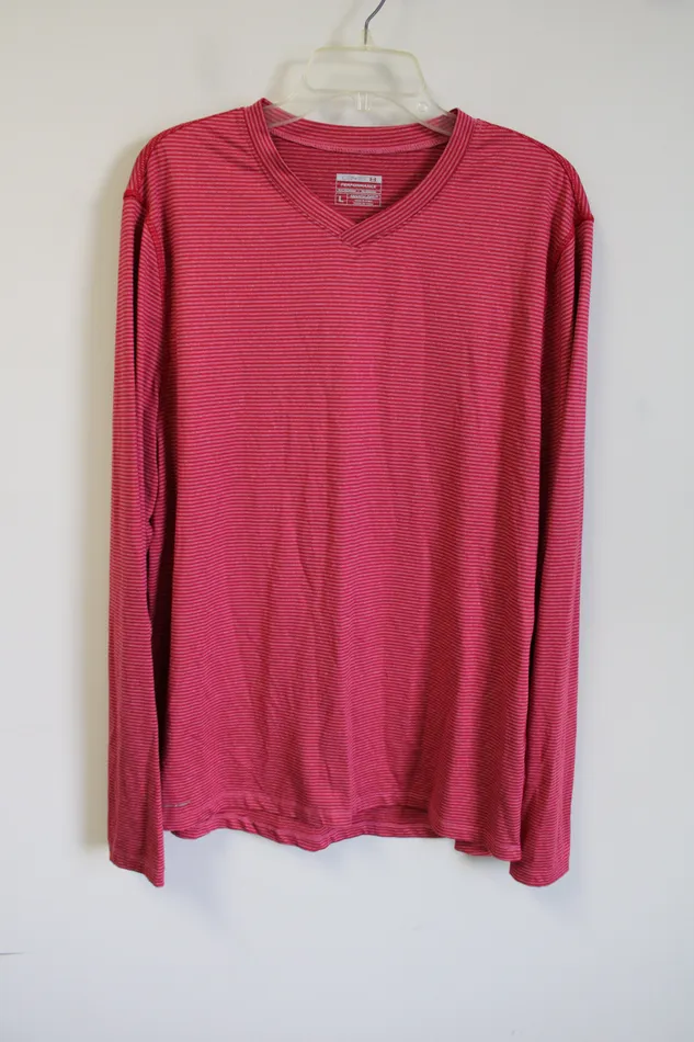 Layer8 Earrings Layer 8 Red Pink Long Sleeved Shirt L