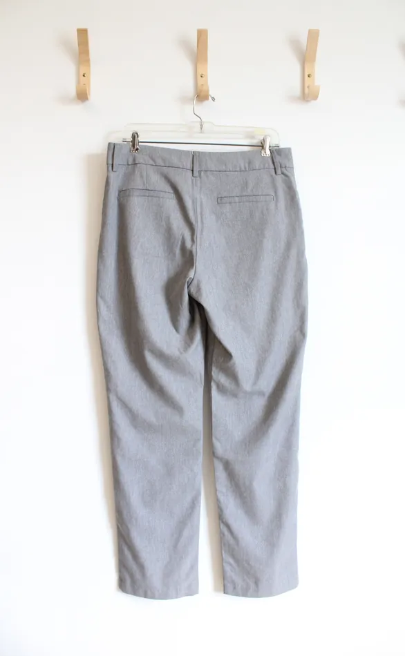Lee Earrings Lee Relaxed Fit Straight Leg Mid Rise Gray Trouser Pants 10