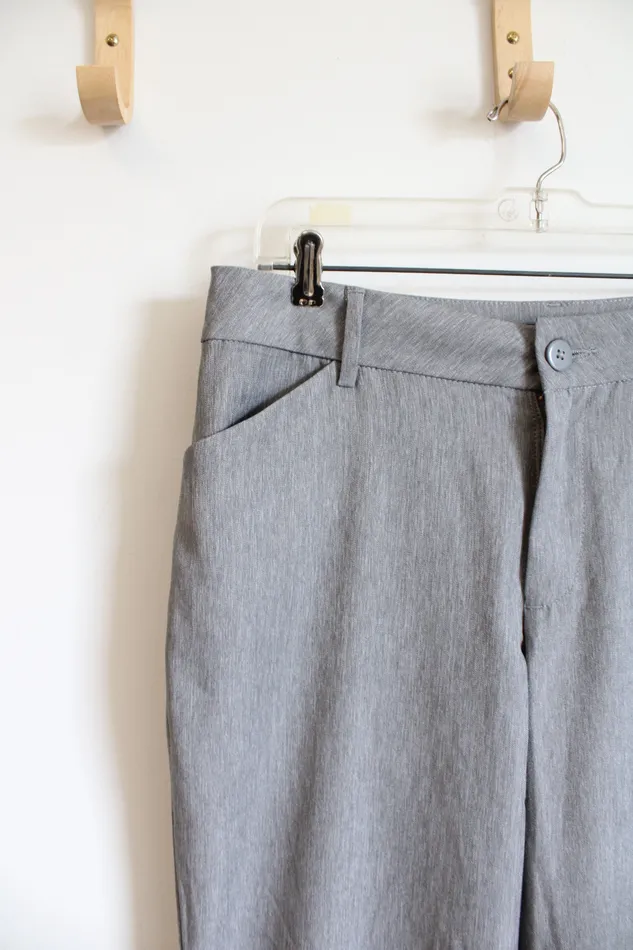 Lee Earrings Lee Relaxed Fit Straight Leg Mid Rise Gray Trouser Pants 10
