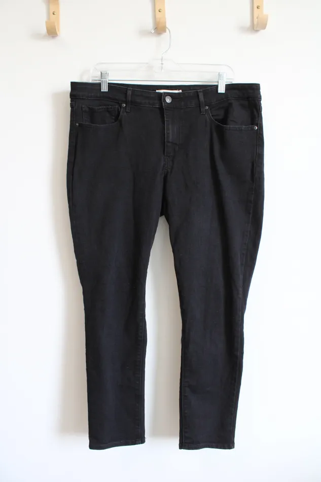 Levis Rings Levis 711 Black Skinny Jeans 3316