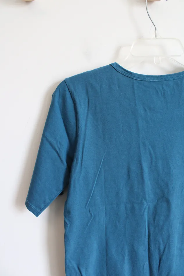 Life Is Good Earrings NEW Life Is Good Crusher Blue Cotton Shirt S