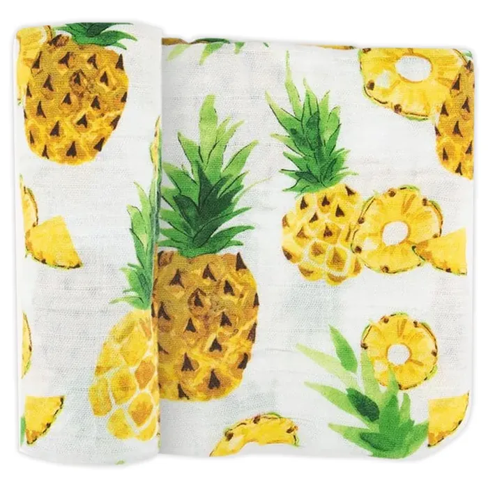 LITTLEUNICORN Necklaces Little Unicorn Pineapple Cotton Muslin Swaddle Blanket