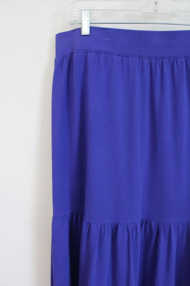 Liz Claiborne Rings Liz Claiborne Cobalt Blue Tiered Skirt L Petite