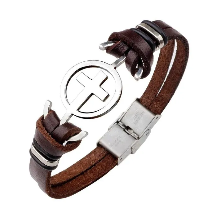 Lords Guidance Bracelets Mens Cross Bracelet br Hollow