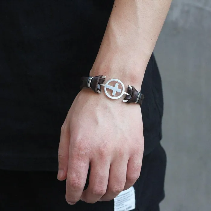 Lords Guidance Bracelets Mens Cross Bracelet br Hollow