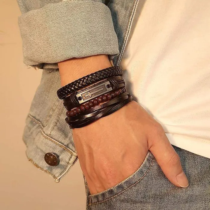 Lords Guidance Bracelets Mens Cross Bracelet br Keep Faith Set