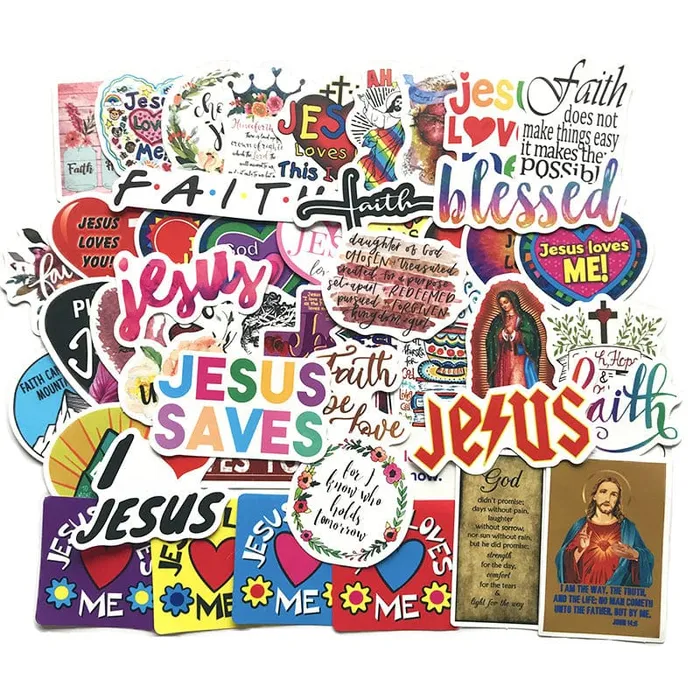 Lords Guidance Bright Christian Slogan Stickers 10 30 or 50 Pieces Earrings