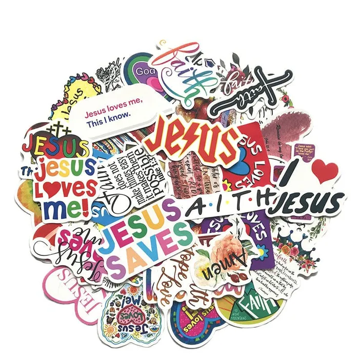 Lords Guidance Bright Christian Slogan Stickers 10 30 or 50 Pieces Earrings