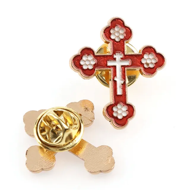 Lords Guidance Earrings Christian Cross Symbol Colored Enamel Pins