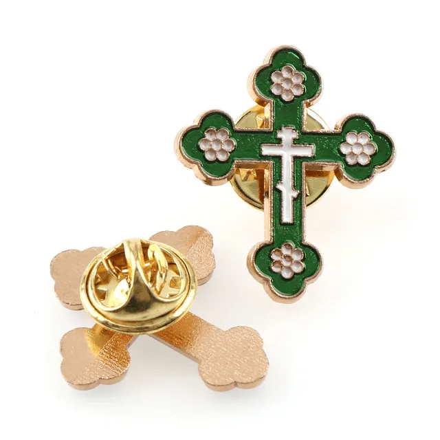 Lords Guidance Earrings Christian Cross Symbol Colored Enamel Pins