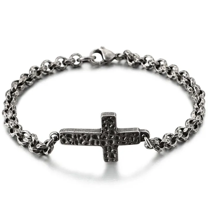 Lords Guidance Mens Cross Bracelet br Spotted Bracelets