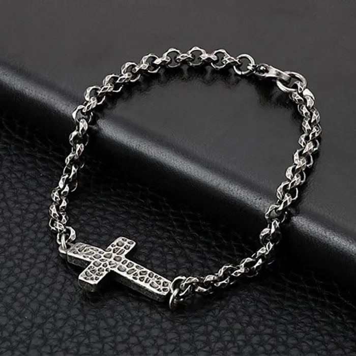 Lords Guidance Mens Cross Bracelet br Spotted Bracelets