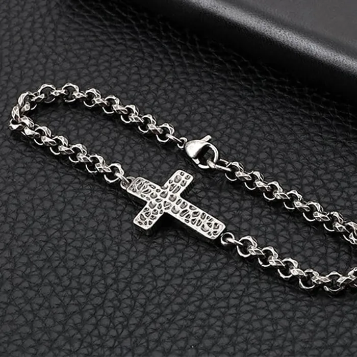 Lords Guidance Mens Cross Bracelet br Spotted Bracelets