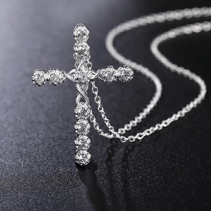 Lords Guidance Necklaces Womens Christian Necklace br Diamond Cross